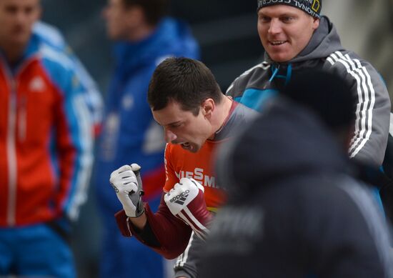 Skeleton. IX World Cup. Test events