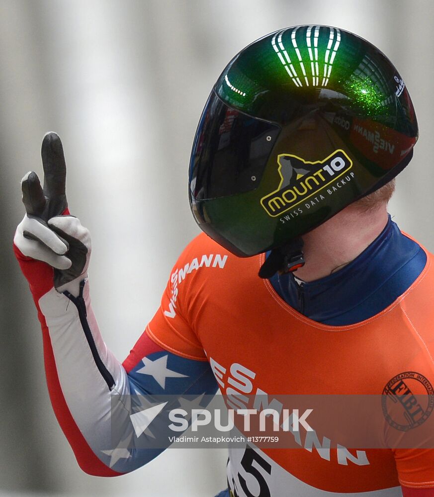Skeleton. IX World Cup. Test events