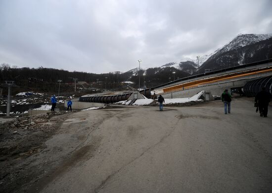 Skeleton. IX World Cup. Test events