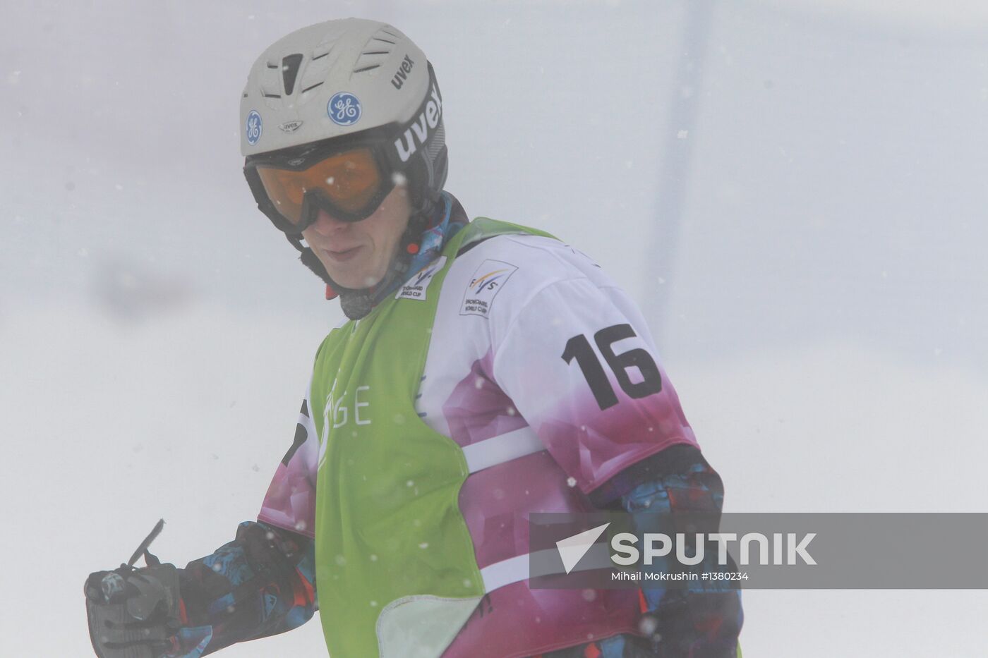 Snowboard World Cup Stage. Snowboard cross finals