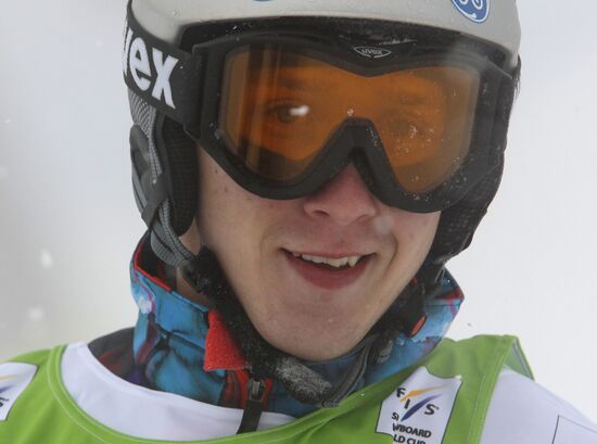 Snowboard World Cup Stage. Snowboard cross finals