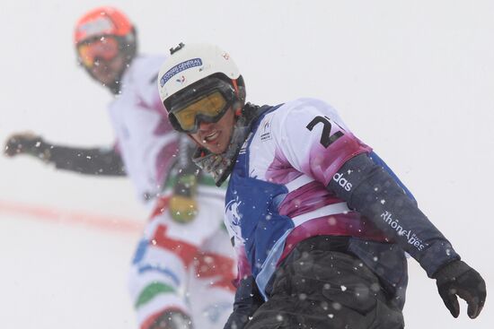 Snowboard World Cup Stage. Snowboard cross finals