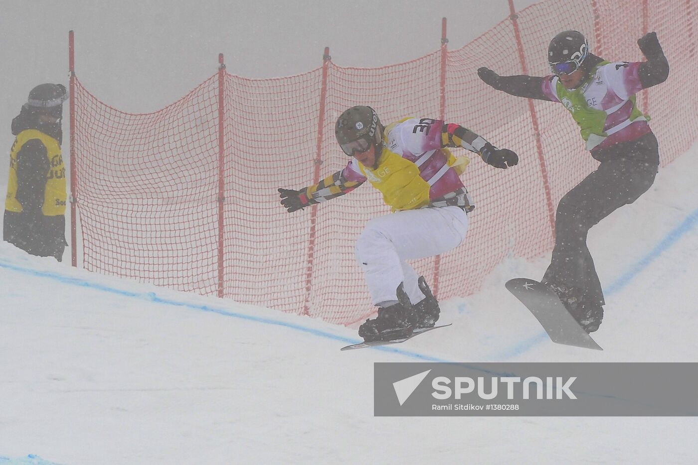 Snowboard World Cup Stage. Snowboard cross finals