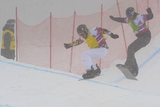Snowboard World Cup Stage. Snowboard cross finals