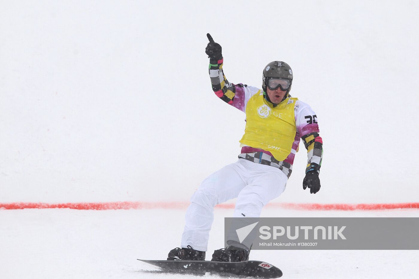 Snowboard World Cup Stage. Snowboard cross finals
