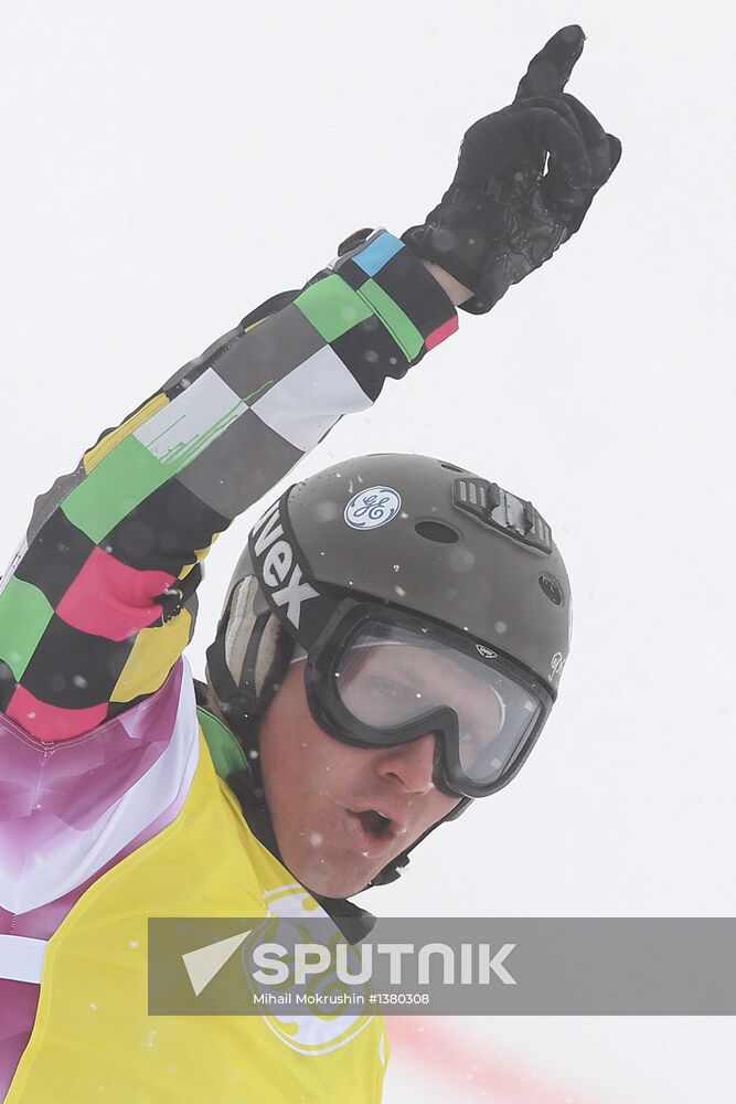 Snowboard World Cup Stage. Snowboard cross finals