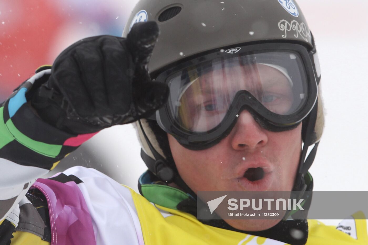 Snowboard World Cup Stage. Snowboard cross finals