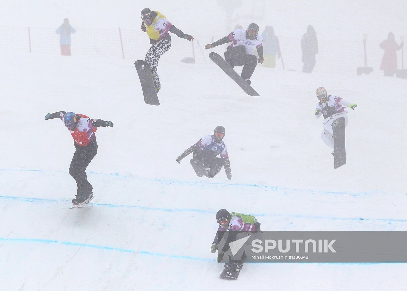 Snowboard World Cup Stage. Snowboard cross finals