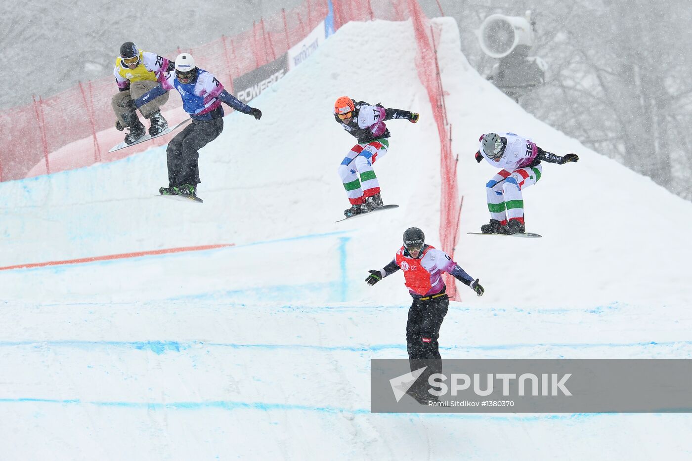 Snowboard World Cup Stage. Snowboard cross finals