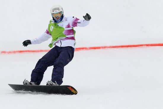 Snowboard World Cup Stage. Snowboard cross finals