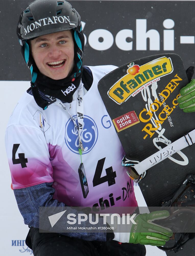 Snowboard World Cup Stage. Snowboard cross finals