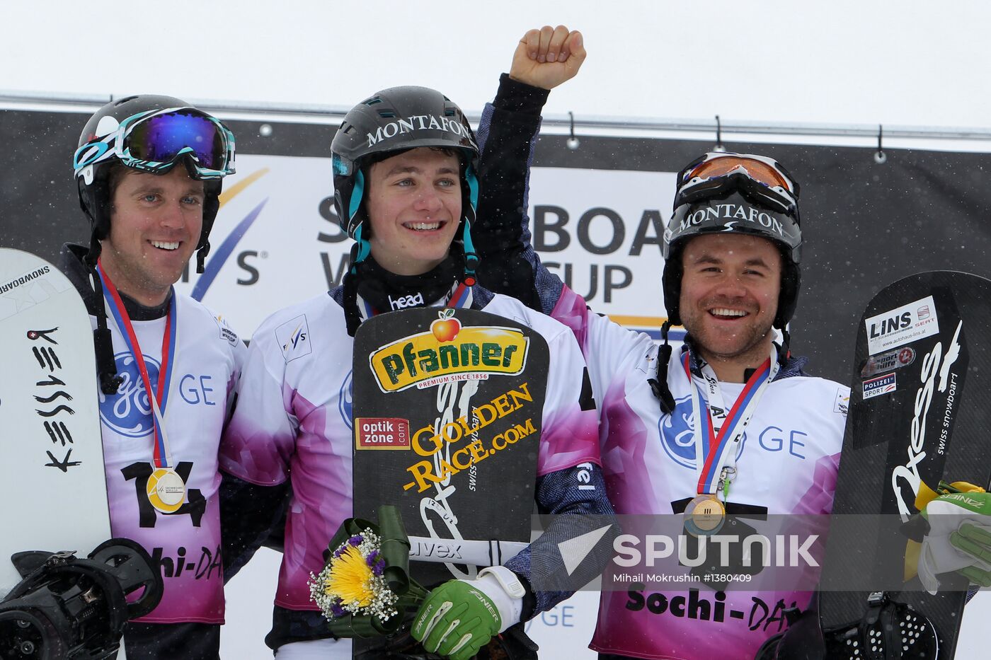 Snowboard World Cup Stage. Snowboard cross finals