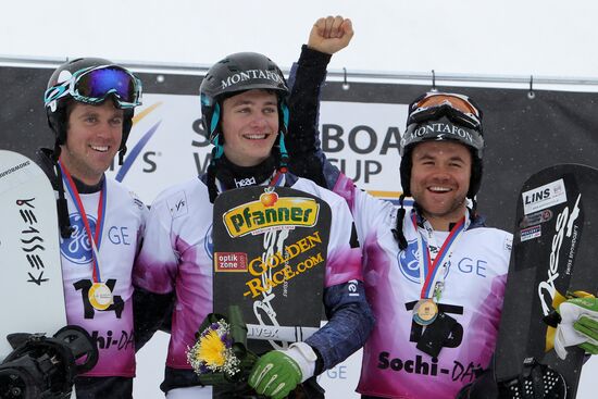 Snowboard World Cup Stage. Snowboard cross finals