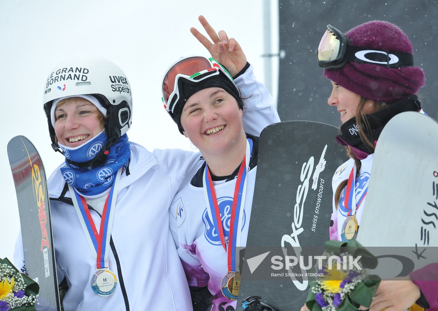 Snowboard World Cup Stage. Snowboard cross finals