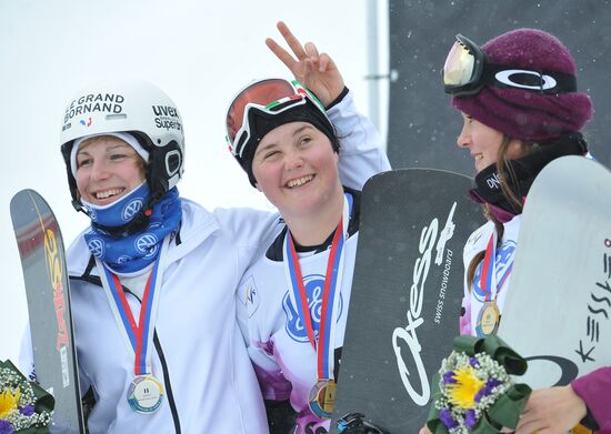 Snowboard World Cup Stage. Snowboard cross finals