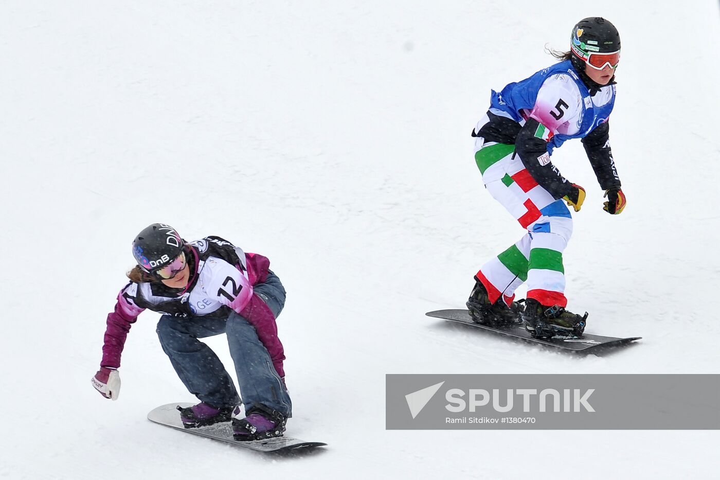 Snowboard World Cup Stage. Snowboard cross finals