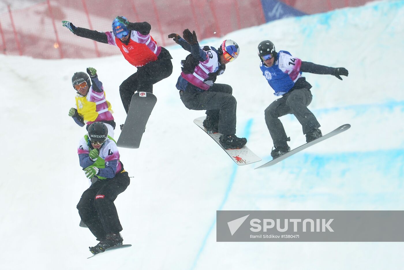 Snowboard World Cup Stage. Snowboard cross finals