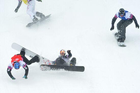 Snowboard World Cup Stage. Snowboard cross finals