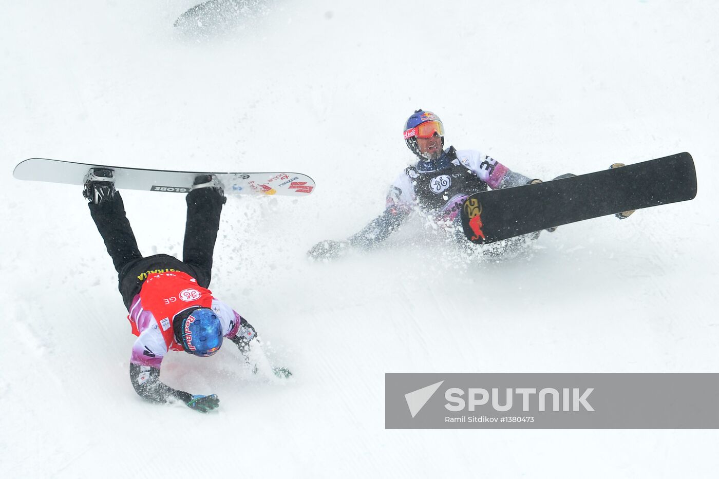 Snowboard World Cup Stage. Snowboard cross finals