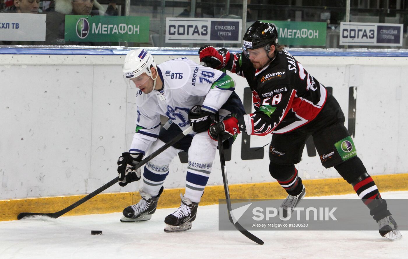 Kontinental Hockey League. Avangard Omsk vs. Dynamo Moscow
