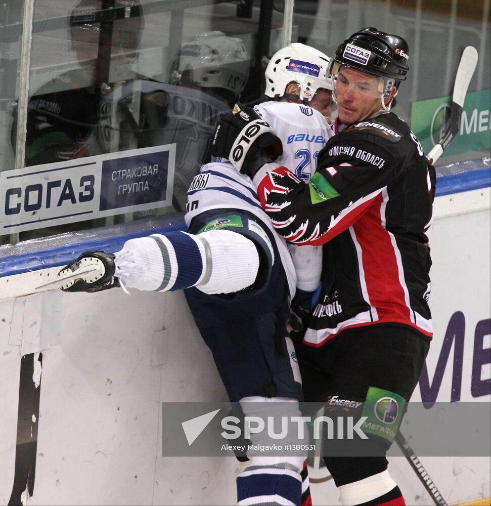 Kontinental Hockey League. Avangard Omsk vs. Dynamo Moscow