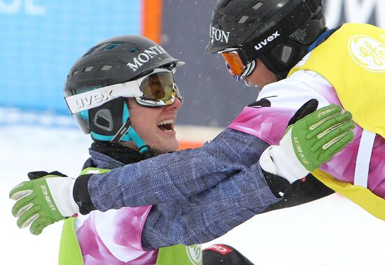 Snowboard World Cup Stage. Snowboard cross finals