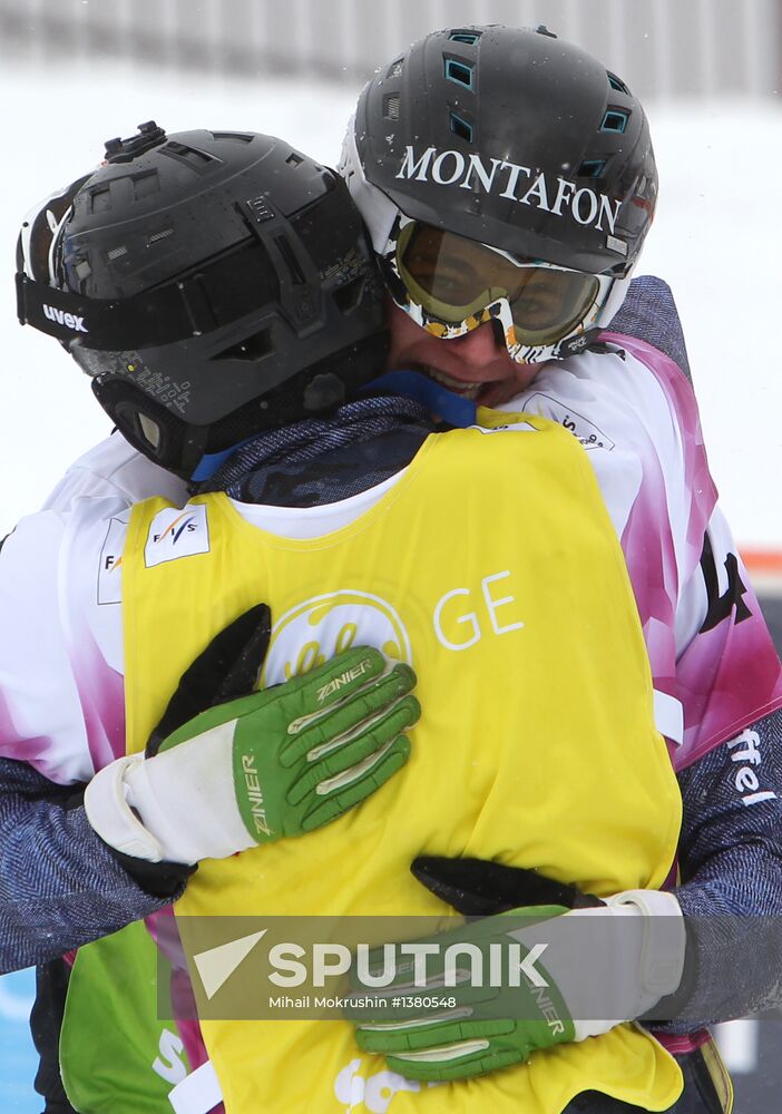 Snowboard World Cup Stage. Snowboard cross finals