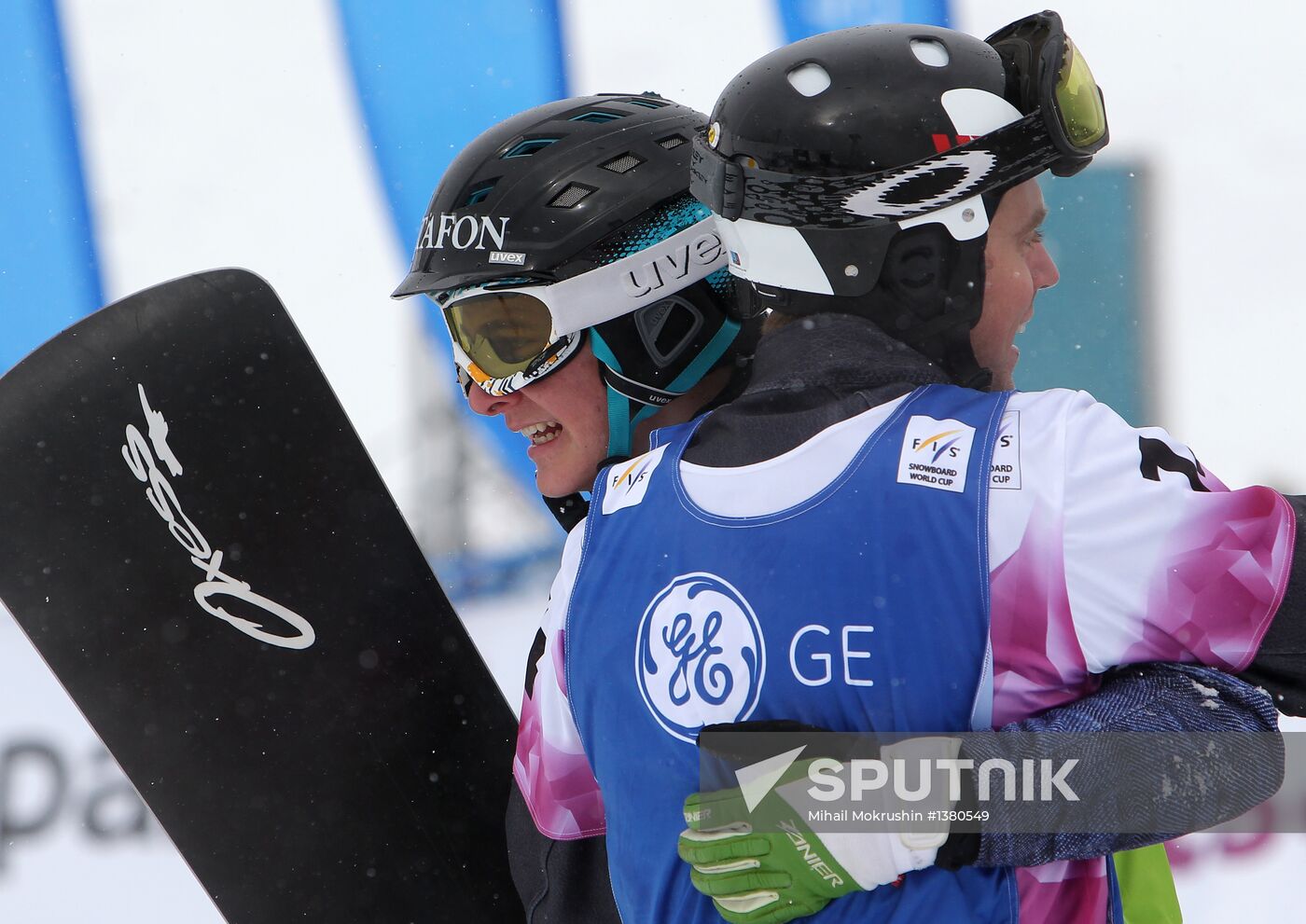 Snowboard World Cup Stage. Snowboard cross finals