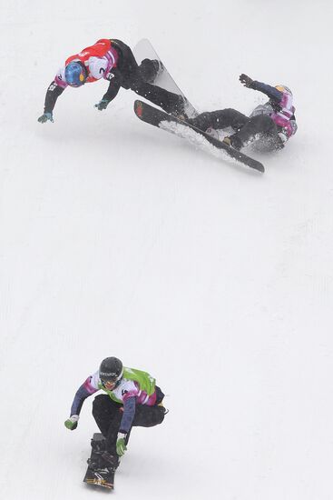Snowboard World Cup Stage. Snowboard cross finals