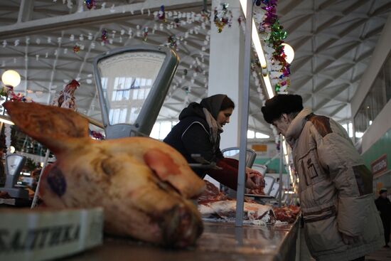 Agriculture market in Veliky Novgorod