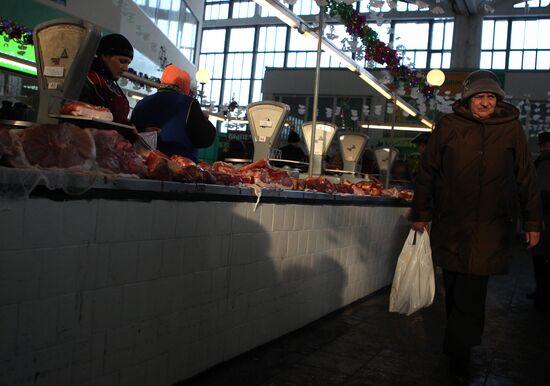 Agriculture market in Veliky Novgorod