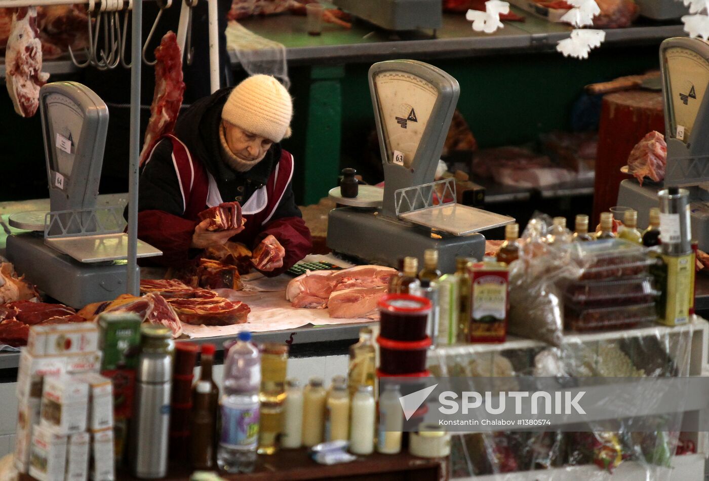 Agriculture market in Veliky Novgorod