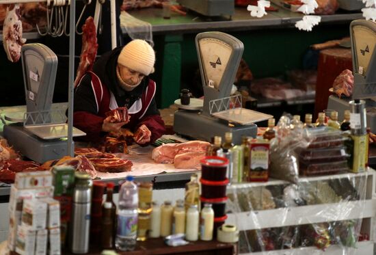 Agriculture market in Veliky Novgorod