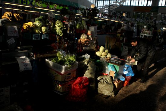 Agriculture market in Veliky Novgorod