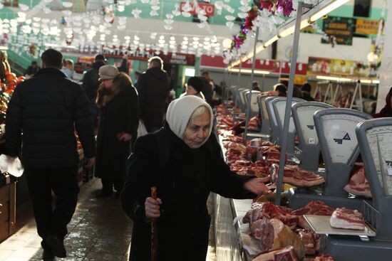 Agriculture market in Veliky Novgorod