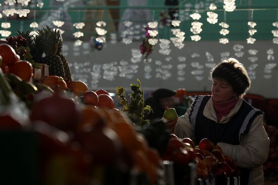 Agriculture market in Veliky Novgorod