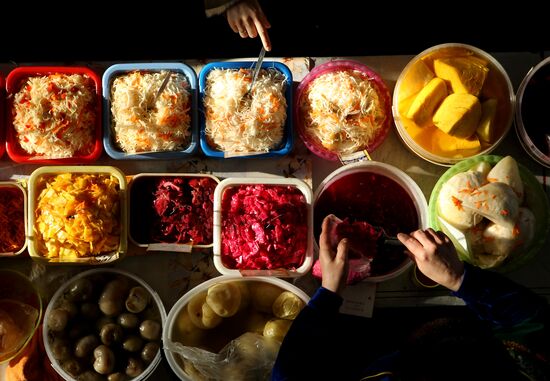 Agriculture market in Veliky Novgorod