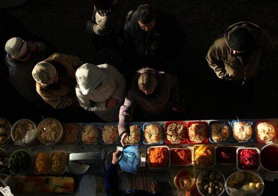 Agriculture market in Veliky Novgorod