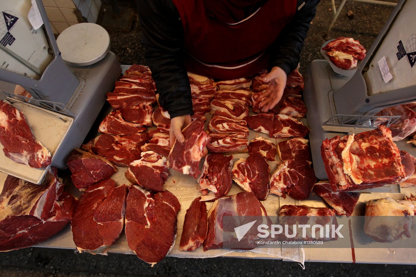 Agriculture market in Veliky Novgorod