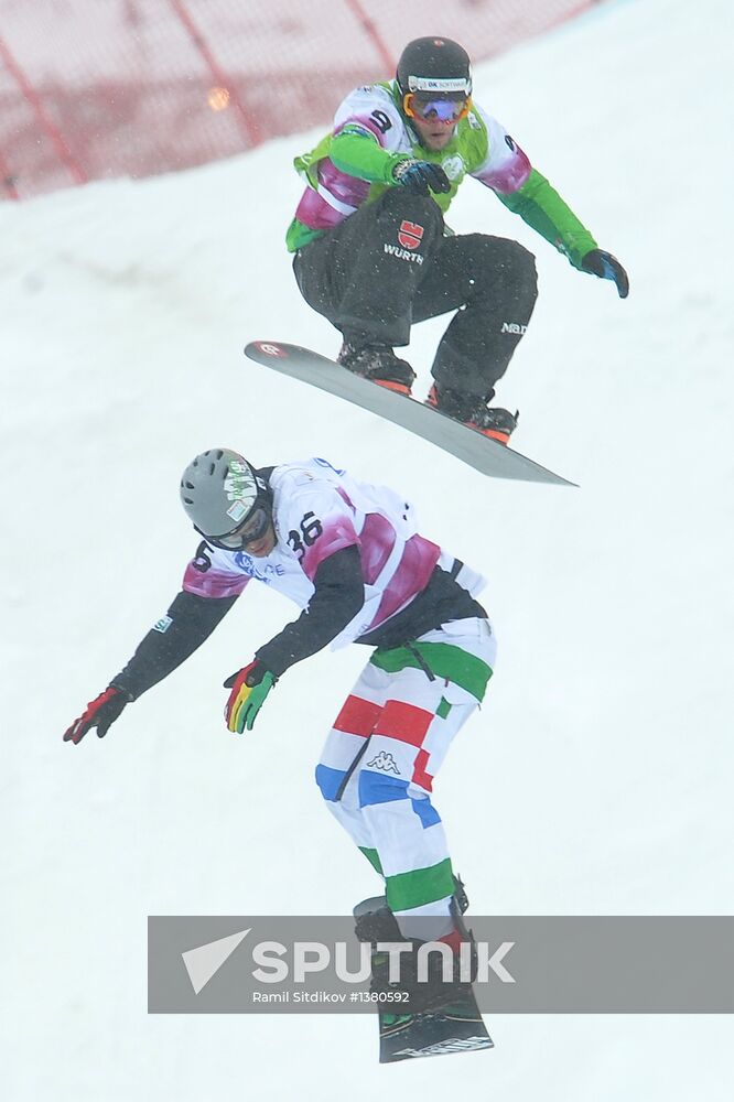 Snowboard World Cup Stage. Snowboard cross finals