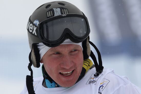 Snowboard World Cup Stage. Snowboard cross finals