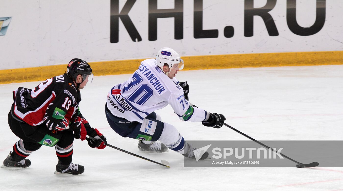 Kontinental Hockey League. Avangard Omsk vs. Dynamo Moscow