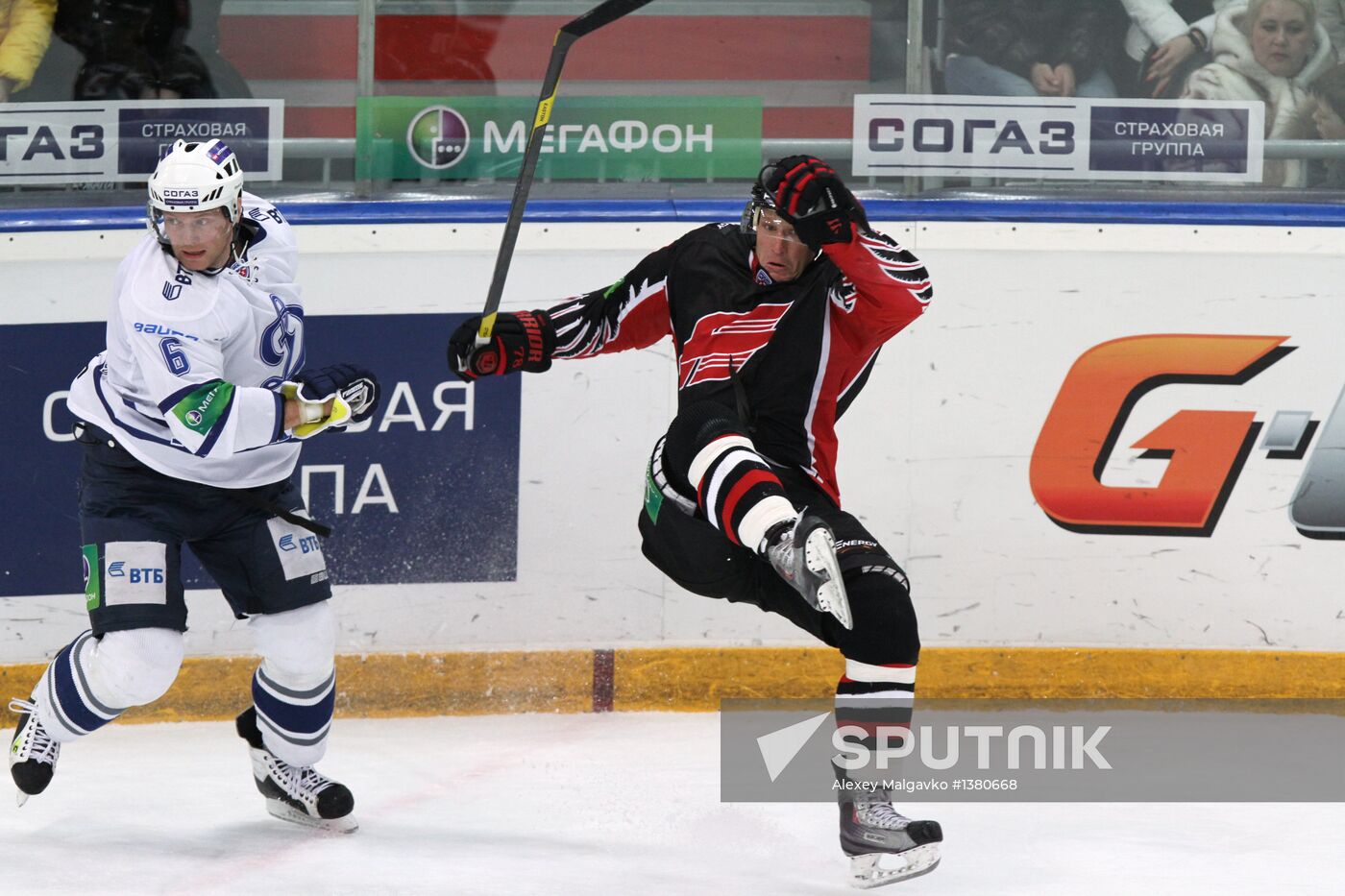 Kontinental Hockey League. Avangard Omsk vs. Dynamo Moscow