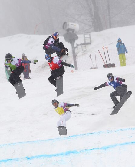 Snowboard World Cup Stage. Snowboard cross finals