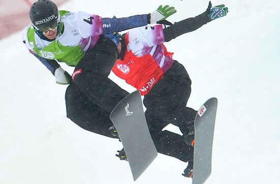 Snowboard World Cup Stage. Snowboard cross finals