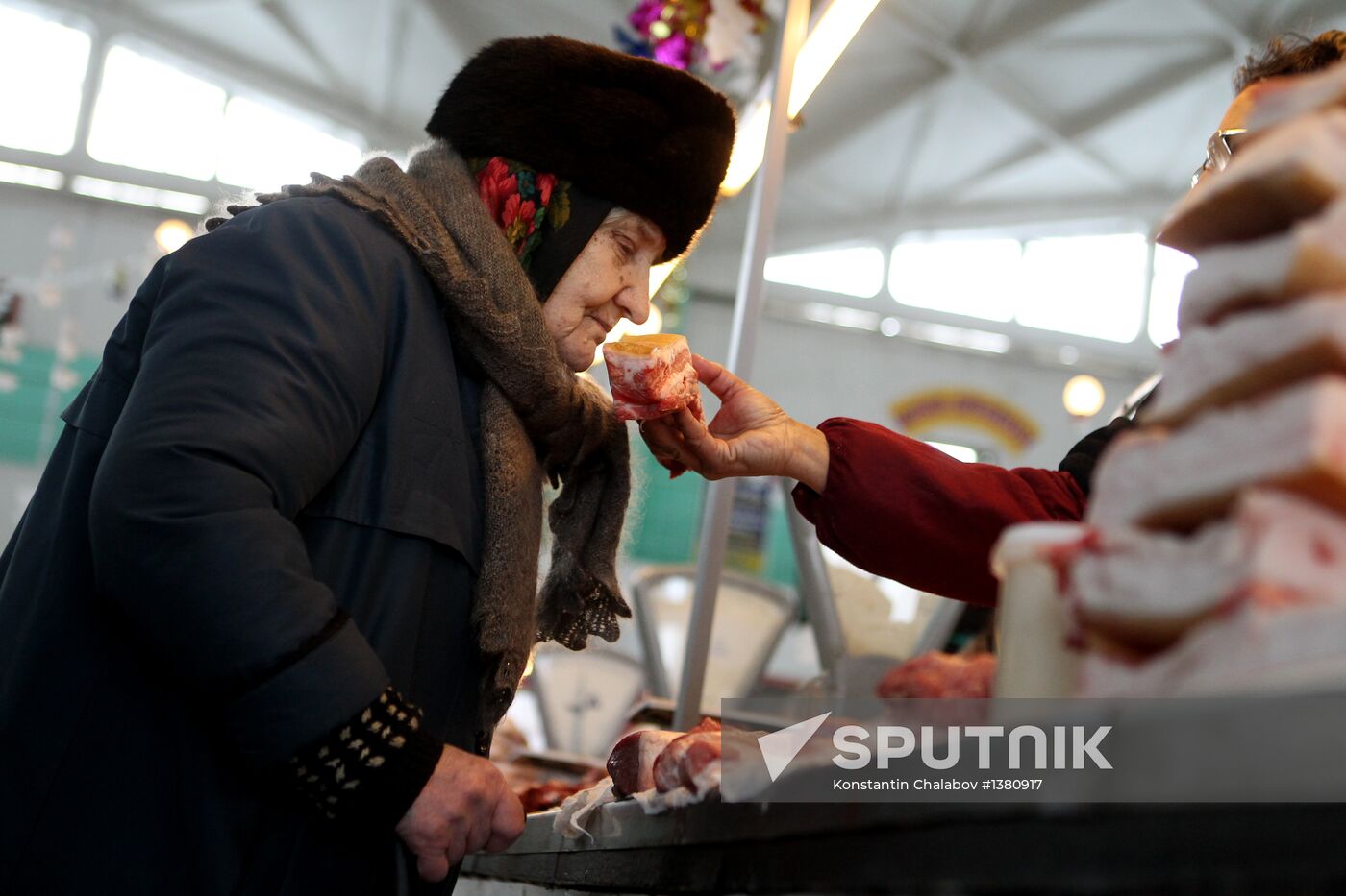 Agriculture market in Veliky Novgorod