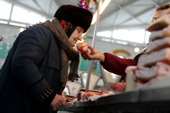 Agriculture market in Veliky Novgorod