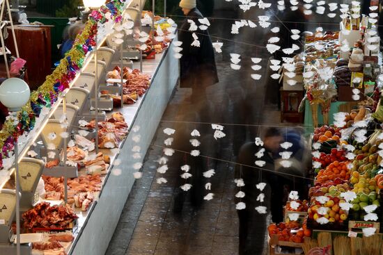 Agriculture market in Veliky Novgorod