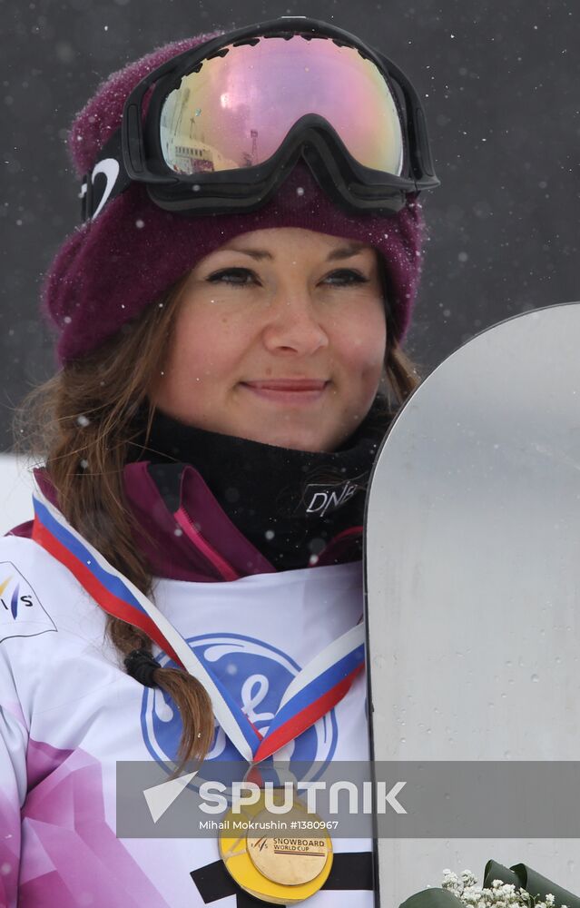 Snowboard World Cup Stage. Snowboard cross finals