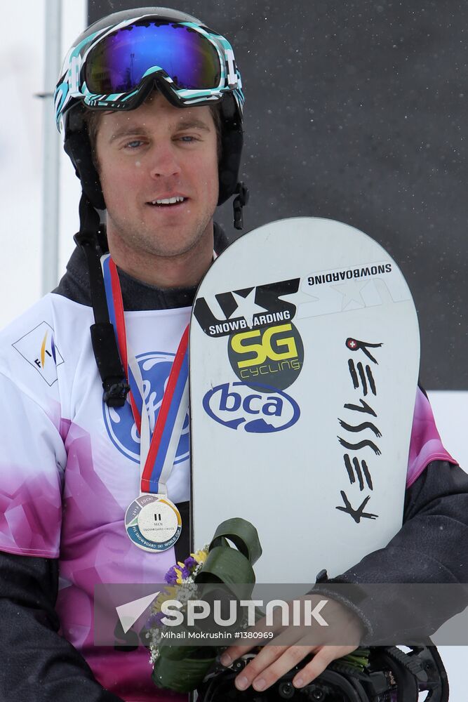 Snowboard World Cup Stage. Snowboard cross finals